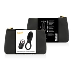 COQUETTE TOYS - COCK RING REMOTE CONTROL RECHARGEABLE BLACK/ GOLD 2